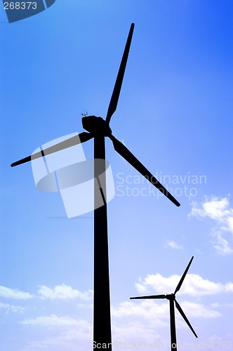 Image of two windmill