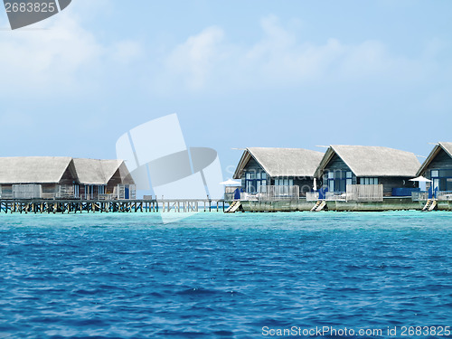 Image of Water villa cottages on island