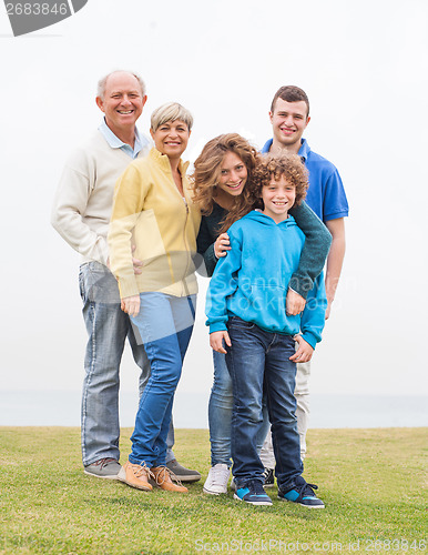 Image of Happy extended family on vacation