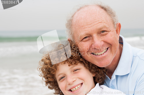 Image of Little boy with his grand father