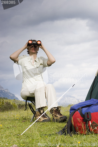 Image of Searching with field glasses