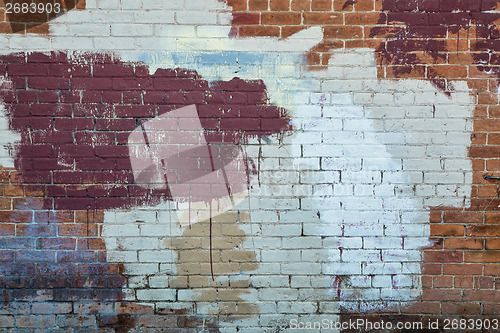 Image of painted brick wall texture