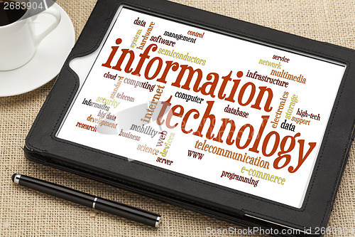 Image of information technology word cloud