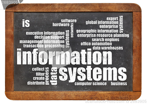 Image of information systems word cloud