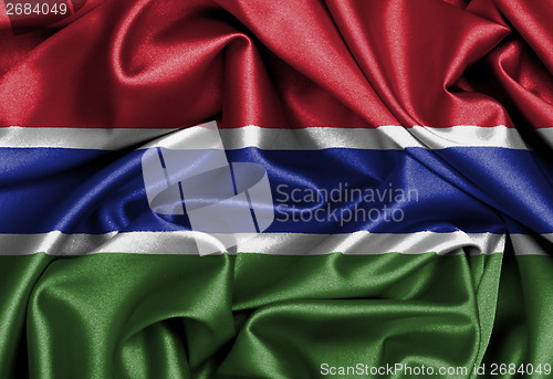 Image of Satin flag, three dimensional render