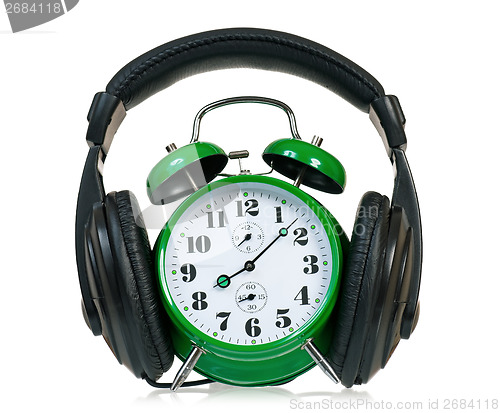 Image of Clock with headphones