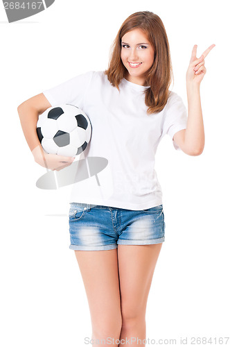 Image of Girl with a soccer ball