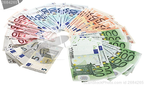 Image of Many Euro banknotes