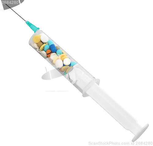 Image of Tablets in syringe