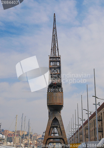 Image of Old crane at Genoa harbour