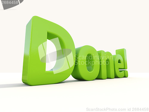 Image of 3d word done