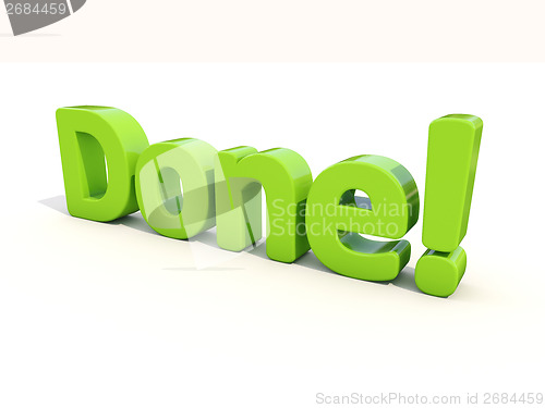 Image of 3d word done