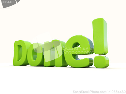 Image of 3d word done