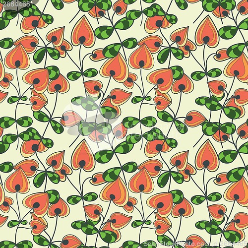 Image of Seamless texture with flowers