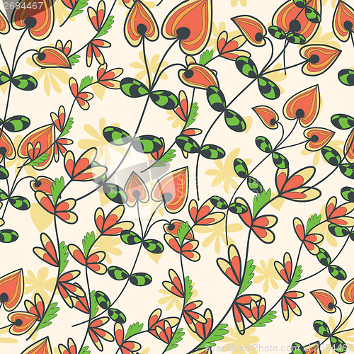 Image of Seamless texture with flowers
