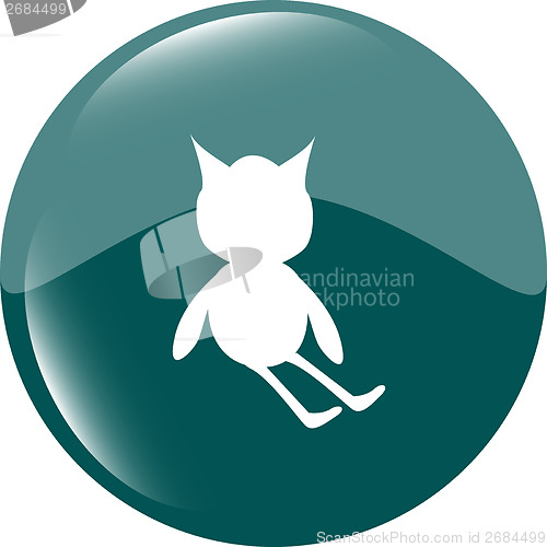 Image of icon button with baby boy inside, isolated on white