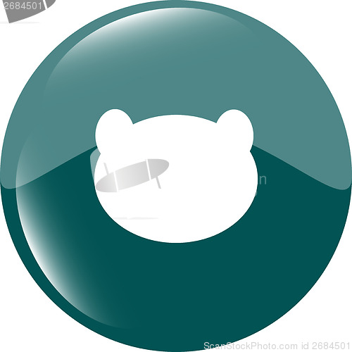 Image of Teddy Bear Toy Head web icon isolated on white