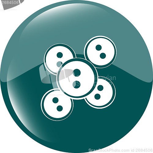 Image of abstract icon on glossy web button