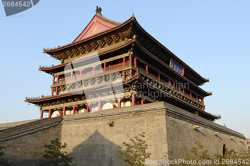 Image of Drum Tower at the city center of Xian, China