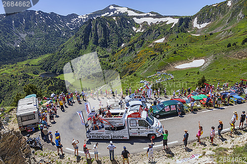 Image of Publicity Caravan in Pyrenees Mountains