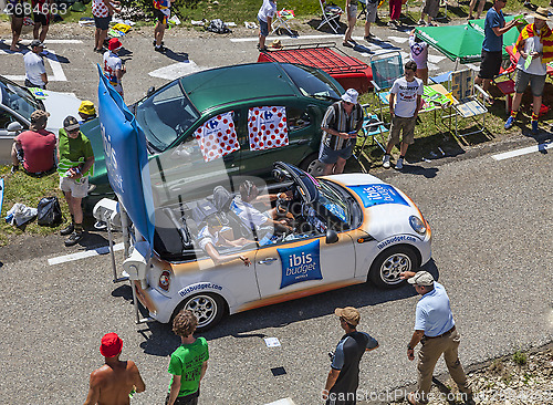 Image of Publicity Caravan in Pyrenees Mountains