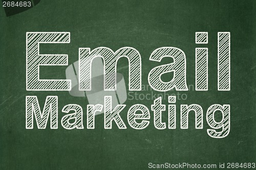 Image of Business concept: Email Marketing on chalkboard background