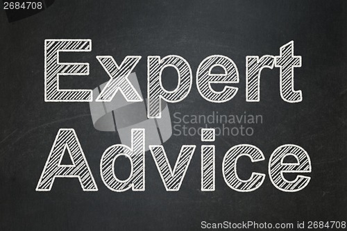 Image of Law concept: Expert Advice on chalkboard background