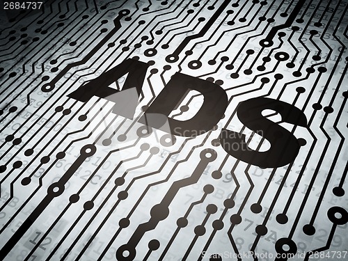 Image of Marketing concept: circuit board with Ads