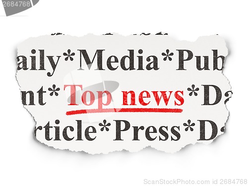 Image of News concept: Top News on Paper background