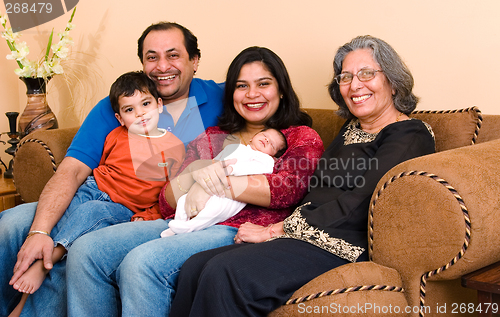 Image of East Indian family at home