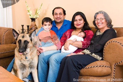 Image of East Indian family at home