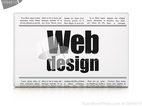 Image of Web design concept: newspaper headline Web Design