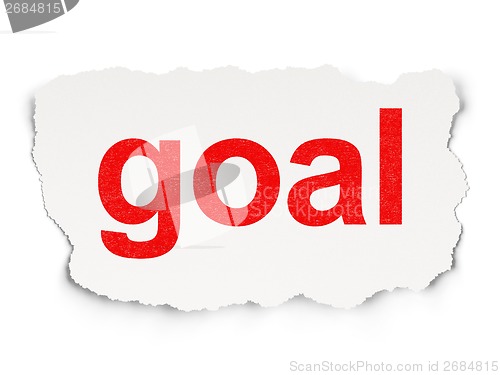 Image of Advertising concept: Goal on Paper background