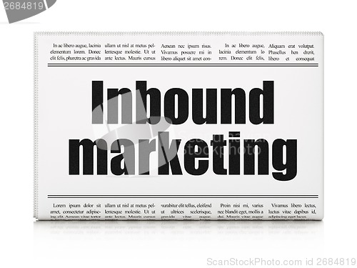 Image of Business concept: newspaper headline Inbound Marketing