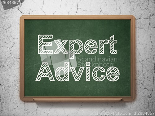 Image of Law concept: Expert Advice on chalkboard background