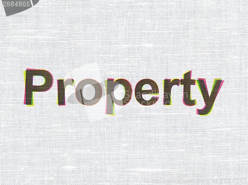 Image of Business concept: Property on fabric texture background