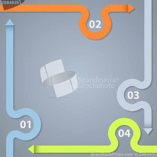 Image of Infographic design with options and descriptions