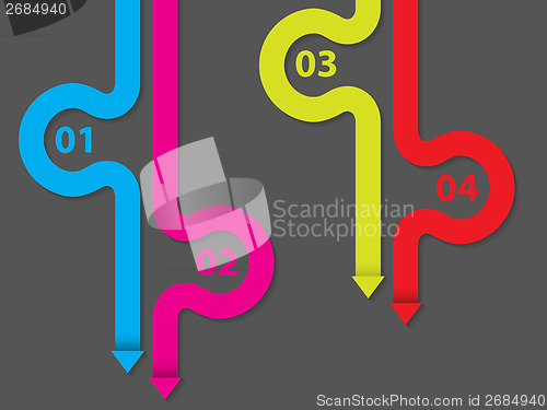 Image of Infographic background with arrows and text