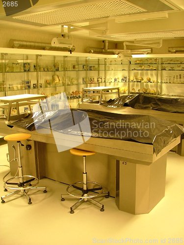 Image of autopsy room in a medical faculty