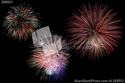 Image of Fireworks over Black