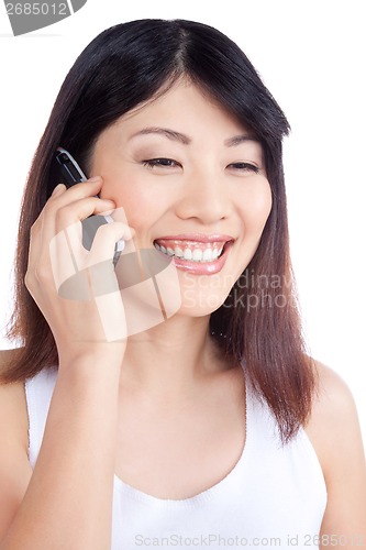 Image of Young Woman Talking on Cellphone