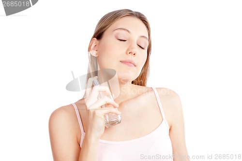 Image of Woman with Perfume Bottle