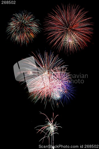 Image of Fireworks over Black