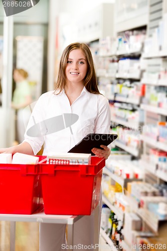 Image of Pharmacist with Digital Tablet Prescription