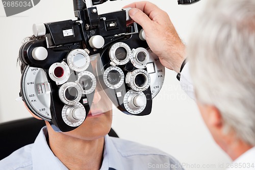 Image of Eye Test With the Phoropter