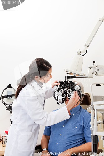 Image of Eye Checkup With Phoropter