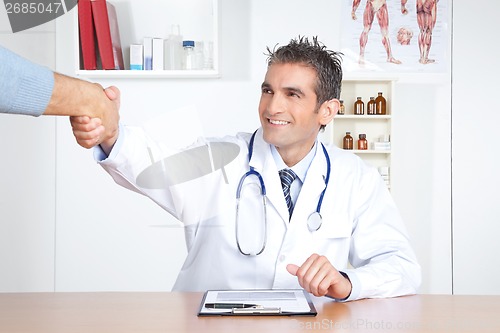 Image of Doctor And Patient Shake Hands