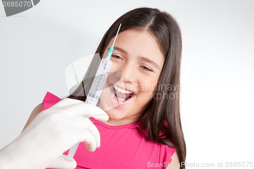 Image of Injection in Front of Girl