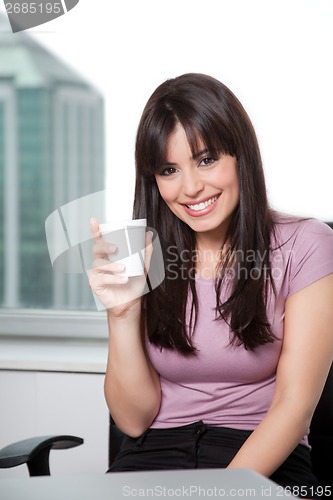 Image of Business Woman with Coffee Cup