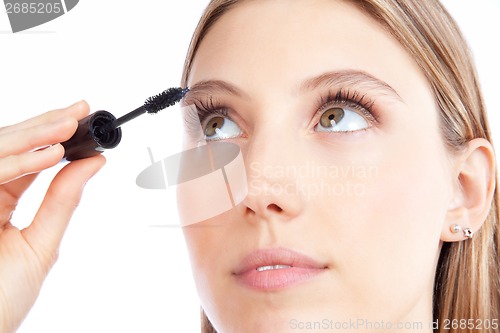 Image of Woman Applying Mascara